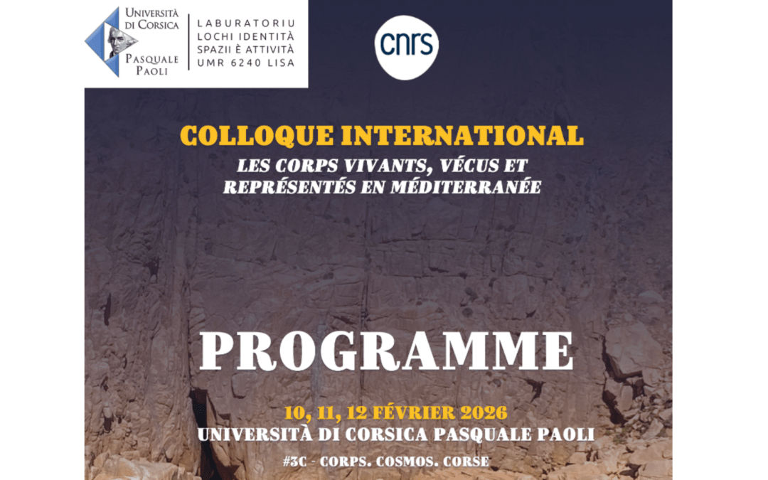 l’I3SP partenaire du colloque international “les corps vivants, vécus et représentés en Méditérannée”
